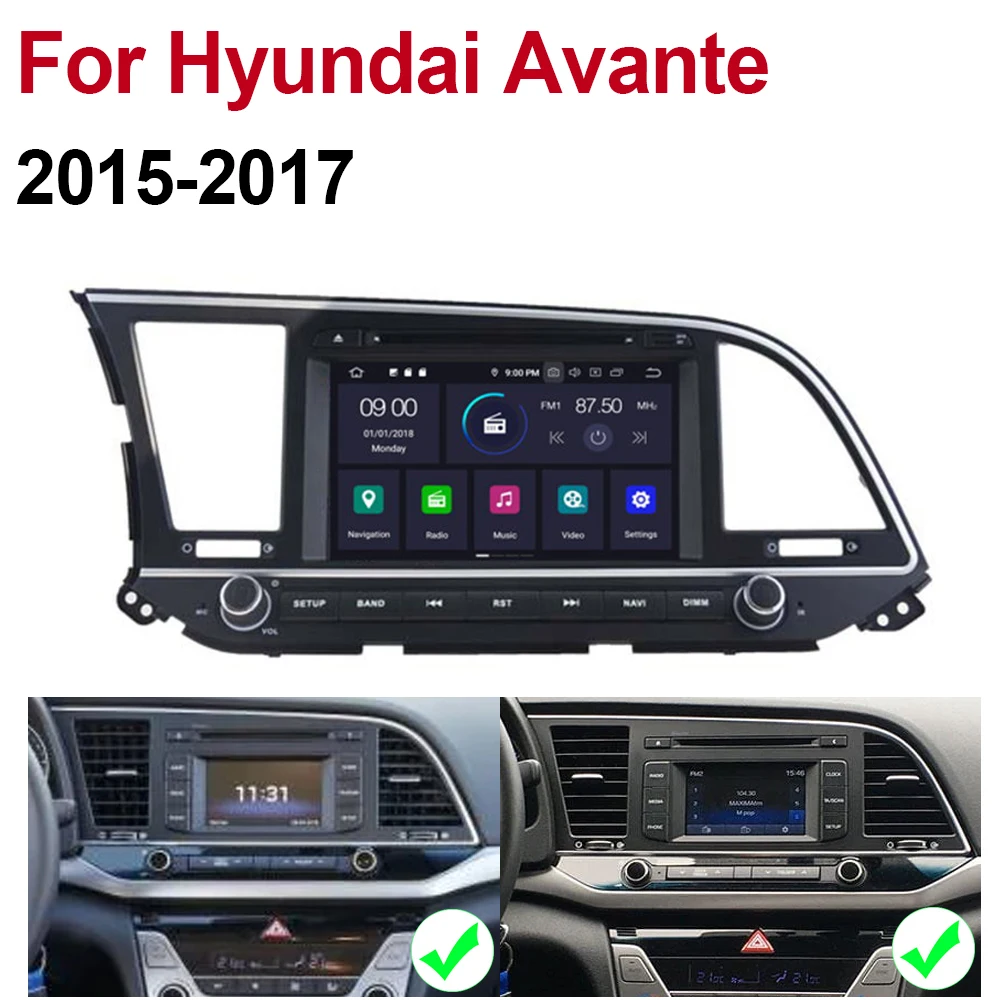 ZaiXi 4 ГБ android 9,0 автомобильный dvd-плеер для hyundai Avante~ мультимедийная карта gps-навигации автомобильное радио Wi-Fi Bluetooth
