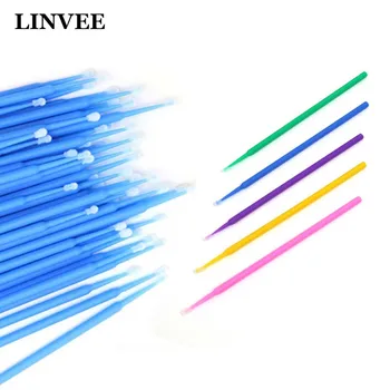 

300Pcs Micro Brush Cotton Swab for False Eyelash Grafting eyelash applicator Lip Gloss Eyebrow Brushes Multipurpose Make Up Tool