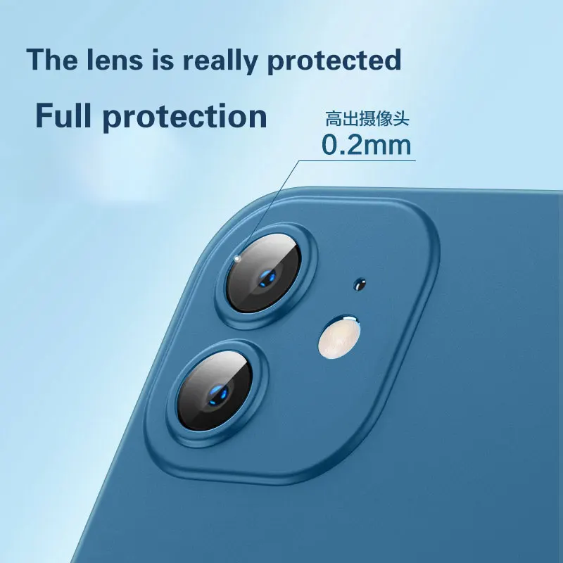 For iPhone 12 case 2021 new 360° all-around package lens protect toughened glass softcover iPhone 12 Pro Max mobile phone cover