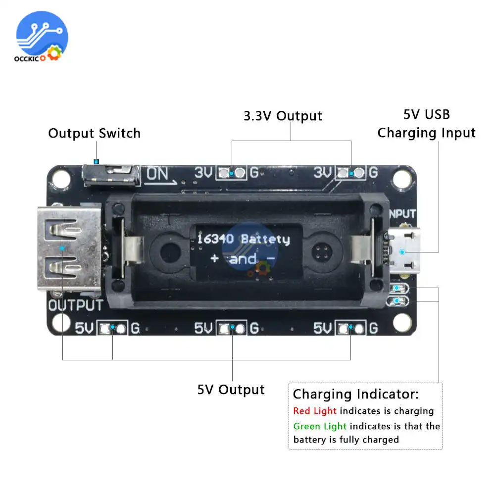 16340 микро USB блок питания зарядное устройство Модуль аккумуляторная батарея