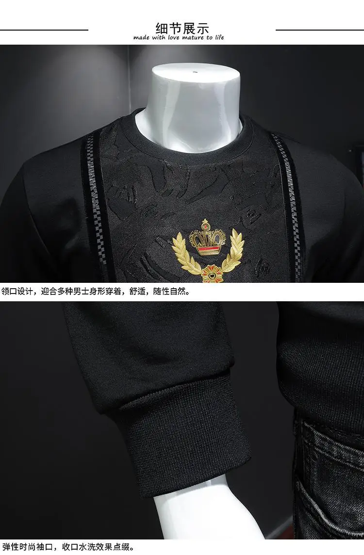 AH11691, модные мужские толстовки и свитшоты,, Подиумные, Роскошные, известный бренд, Европейский дизайн, вечерние, Стильная мужская одежда
