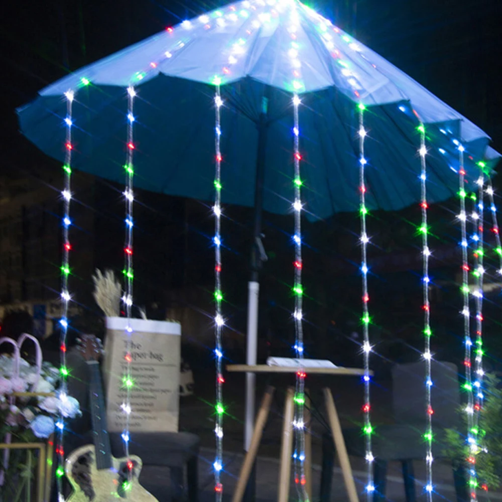 3X3M LED Waterfall Waterproof Meteor Shower Rain String Light Christmas Wedding Curtain Icicle Fairy String Garland Decor lights 12