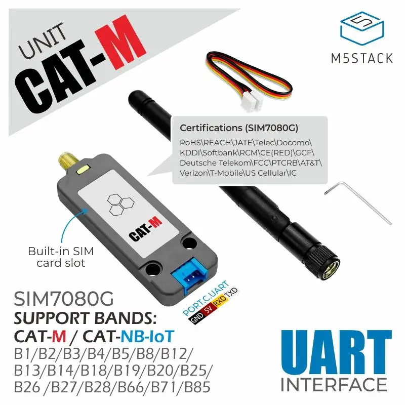 Oficial Sim7080g Cat-m Nb-unidade Iot M5stack - Imagem 3
