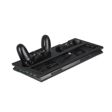 Вертикальная подставка с охлаждающим вентилятором для PS4 Slim/Pro/Обычная Playstation 4, геймпад зарядная станция светодиодный индикатор с 3 портами USB H