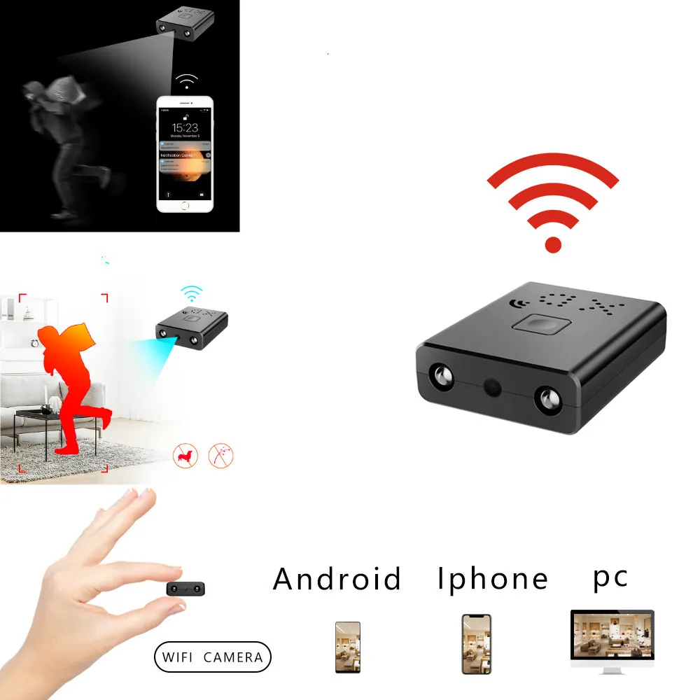 

HD Mini Wifi Camera IR-Cut Cloud Storage IP/AP Camera AI Human Detection Camera Remote Alarm Camcorder Max Support 128G