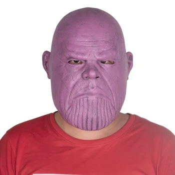 

New Product Thanos Latex Deluxe Mask Cosplay Costume Props Fancy Dress Halloween Headgear