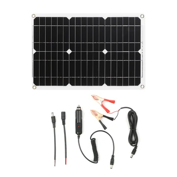 

180W 12V Solar Panel Kit Off Grid Monocrystalline Module with Solar Charge Controller SAE Connection Cable Kits