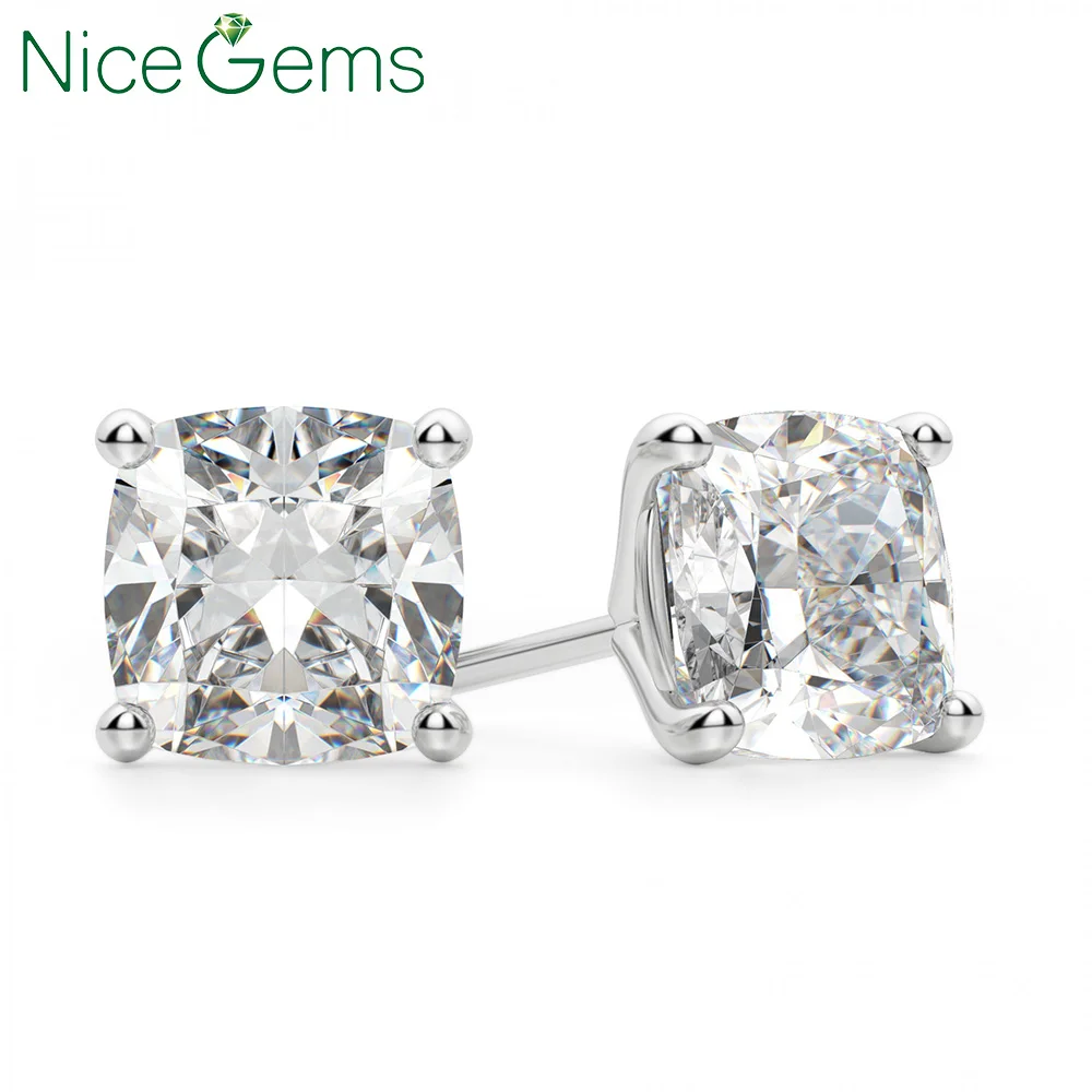Серьги гвоздики NiceGems женские однотонные украшения из желтого золота 14 к с 4