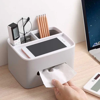 

Rectangular Tissue Box Napkin Holder Remote Control Simple Car Home Desktop Organization Storage Boxes