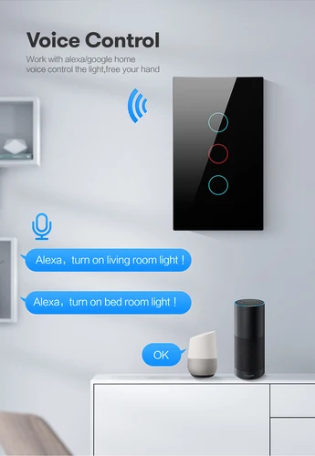 AVATTO-Tuya Zigbee 스마트 스위치, 중립 와이어 필요 없음, 스마트 홈 중립 와이어 US 1/2/3 /4 Gang Alexa, Google 홈과 함께 작동 4