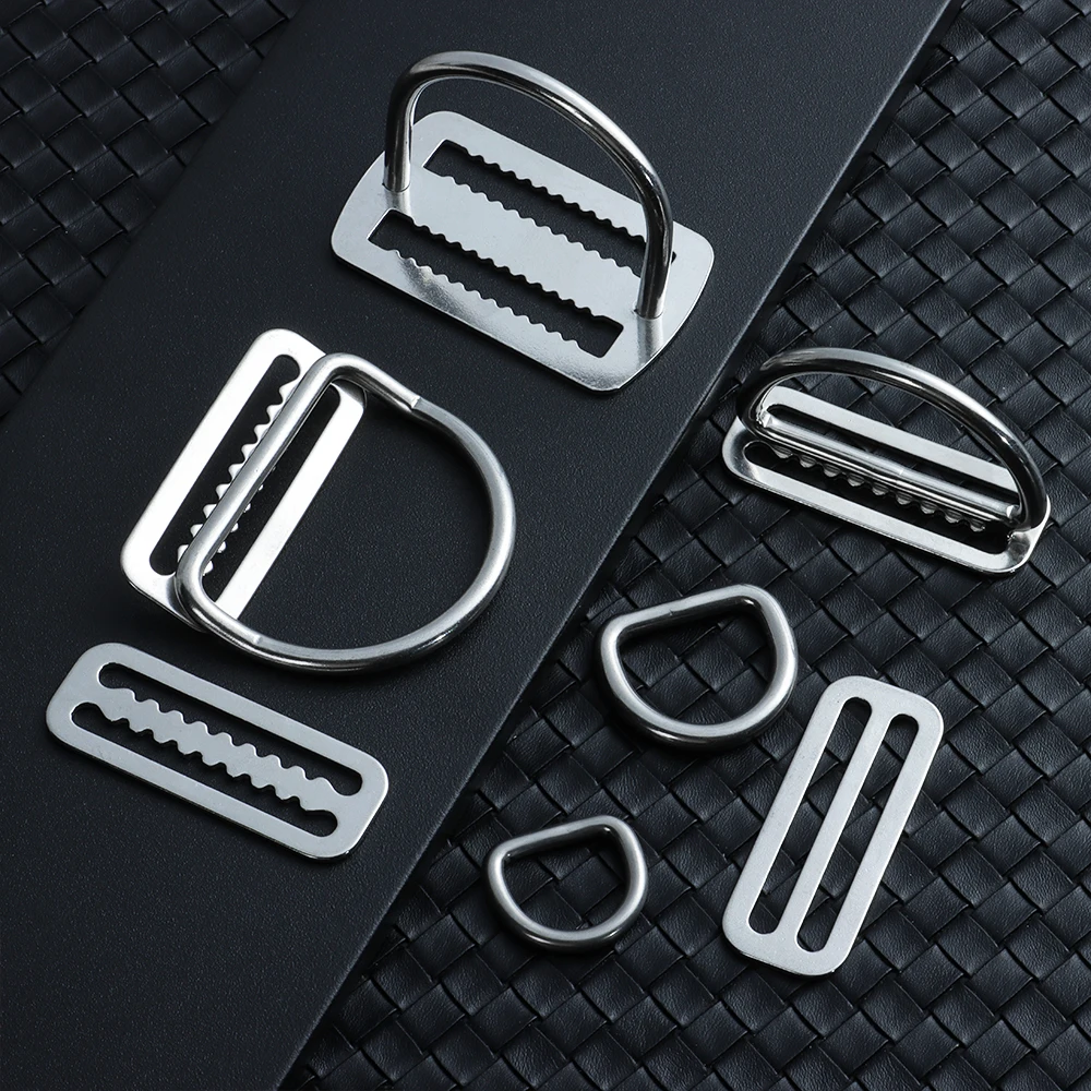 1PC Stainless Steel Scuba/Diving Weight Belt Slide Keeper D-Ring Webbing Harness Belt Retainer Stopper Free Diving BCD Accessory