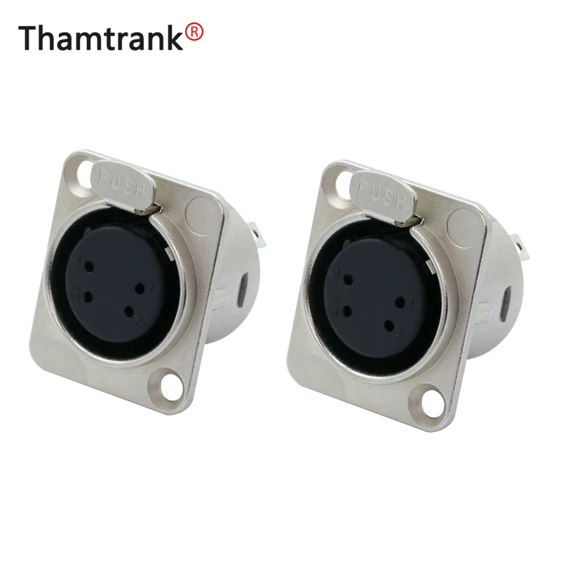 1 шт. XLR 4 контактный разъем для аудиопровода монтажа на панели гнездовой