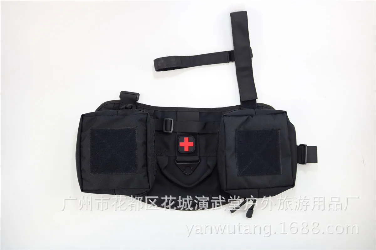 Yan wu tang тактическая одежда для собак открытый жилет для собак для борьбы с собаками ремень на подтяжках K9 нагрудный ремень на подтяжках с сумкой