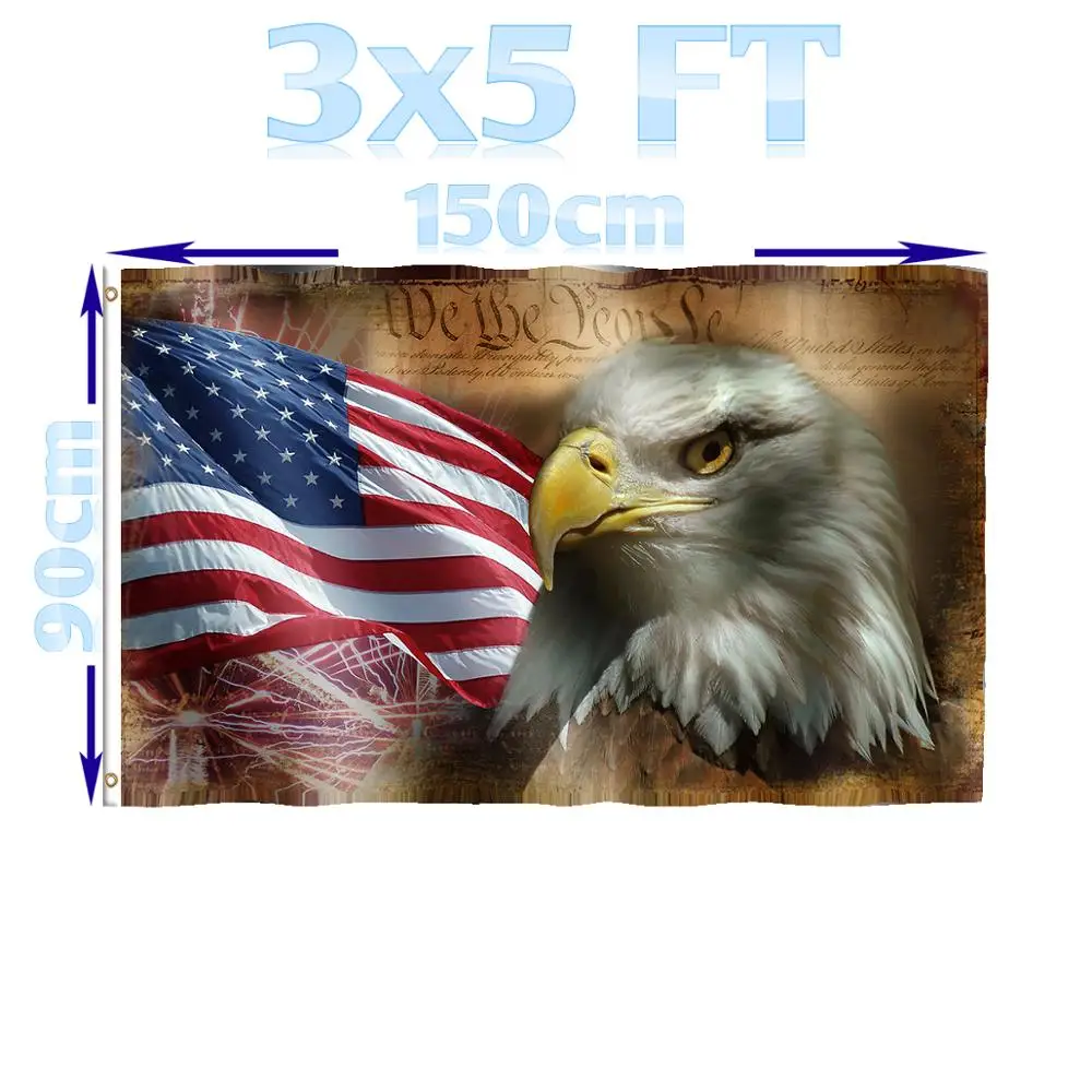 BENFACTORY Store 3x5 футов патриотический Белоголовый Орлан американский флаг