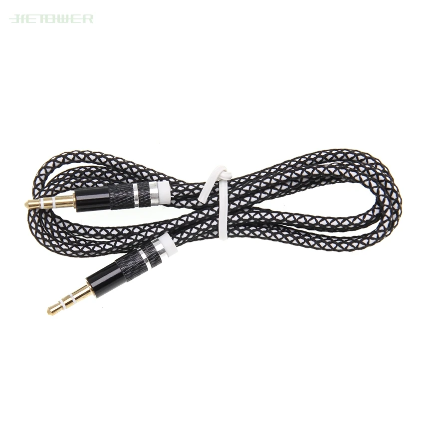 3 5mm durable Audio Cable Nylon Braid candy Car AUX Cable Headphone Extension Code for Phone MP3 Car Headset Speaker 50pcs lot