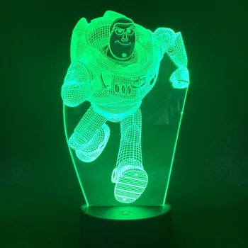 

Touch Switch Led Night Light Toy Story 4 Buzz Lightyear Figure 3d Illusion Lamp Visual Light for Kids Bedroom Decor Nightlight