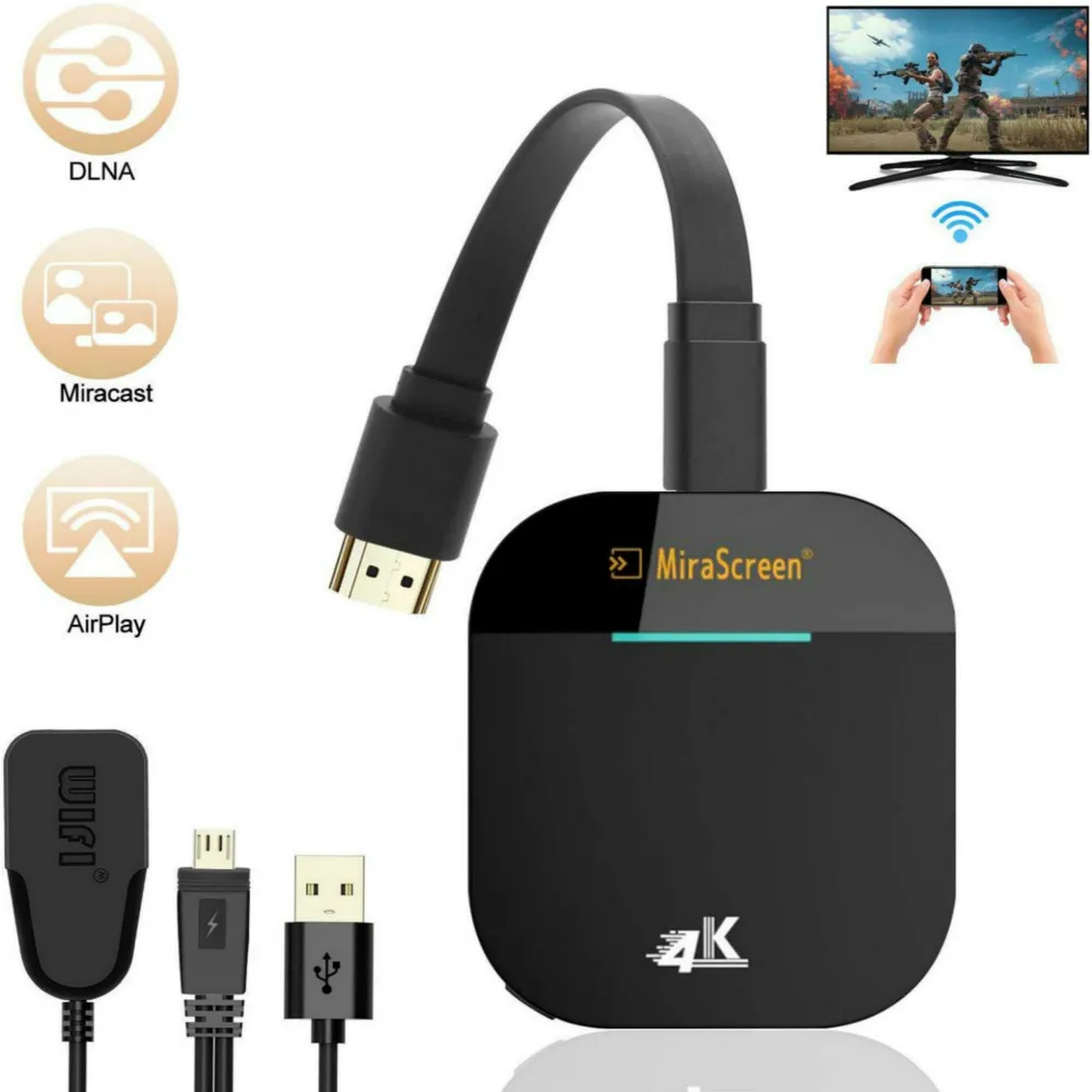 Экран Mira G5 2 4G 5G 4K беспроводной HDMI-совместимый ТВ-приемник Miracast Airplay Wifi Dongle Mirror screen