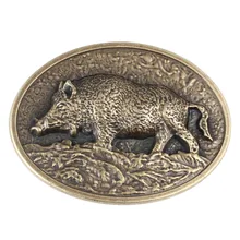 Wild boar animal pattern alloy belt buckle smooth buckle DIY
