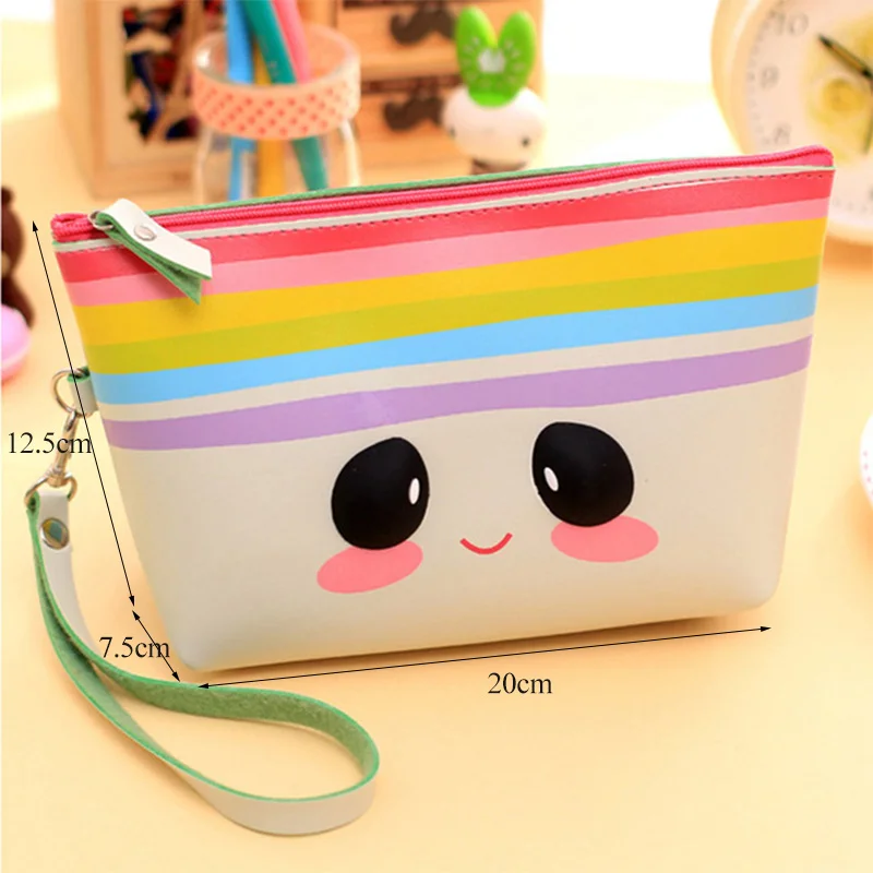 99999EY-cute rainbow Aosbos Водонепроницаемый дорожная косметичка большая Ёмкость косметичка сумки Для женщин нейлоновый мешок для мытья, косметический набор, набор кисточек для макияжа сумка - Цвет: 99999EY-cute rainbow