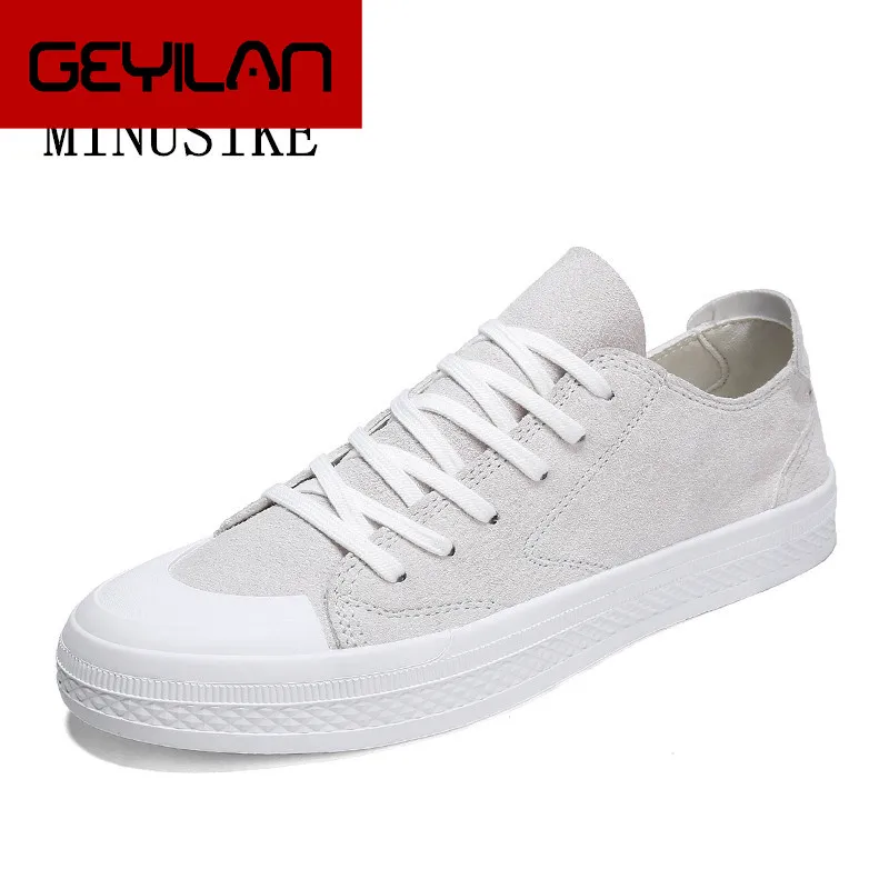 

Spring Men Casual Shoes Brand Fashion Black White Sneakers Men Leather Breathable Soft Walking Footwear New