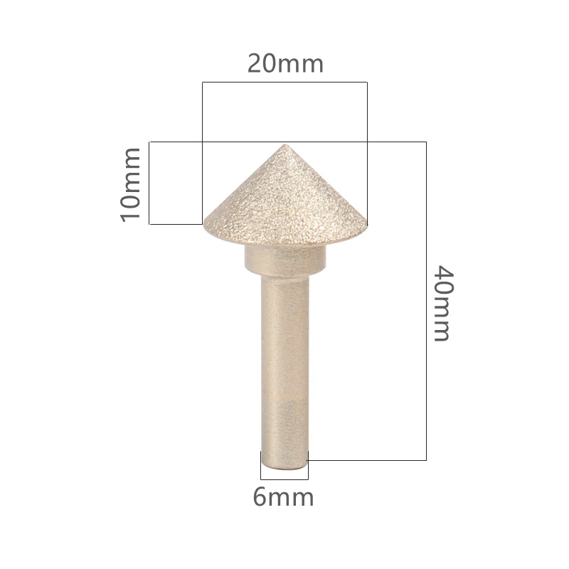 Versery 20-60mm 90 Degree Vacuum Brazed Diamond Countersink Chamfering Tool Drill Bit for Tile Marble Granite Quartz Stone