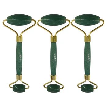 

Natural Green Jade Roller V Face Massager Real Stone Facial Massager Face Lifting Massage Tool Reduce Double Chin Face Slimming