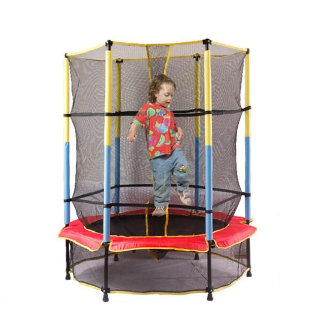 

6 Feet Children's Trampoline Household Children's Kids Indoor Bed with Protecting Wire Net Home Trampoline