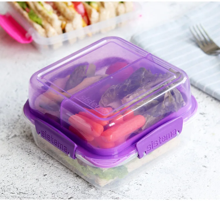 New Zealand Sistema Lunch Box Portable Sandwich Bread Box Microwave Oven  Children's School Office Fruit Bento Salad Box - AliExpress