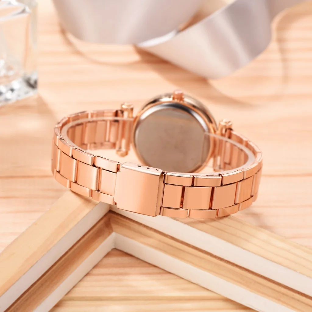 

Hot Selling Roman Characters Measuring Dial Ladies' Watch Stars-Style Steel Watch