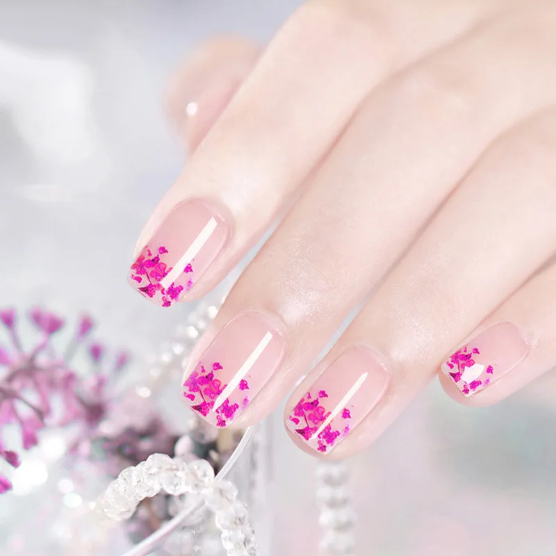 

1 Pcs Nail Japanese Dry Flower Transparent Flower Fairy Petal Glue Phototherapy Nail Polish Glue Vegetable Nail Polish