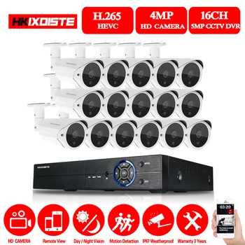 

16CH 5.0MP AHD DVR CCTV System 4MP IR Night Vision Indoor Outdoor Camera Home Security Video Surveillance Kit