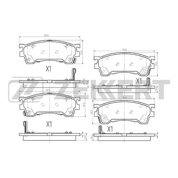 Колодки торм. диск. перед Mazda 626 IV 91- 626 V 97- MX-6 II 9