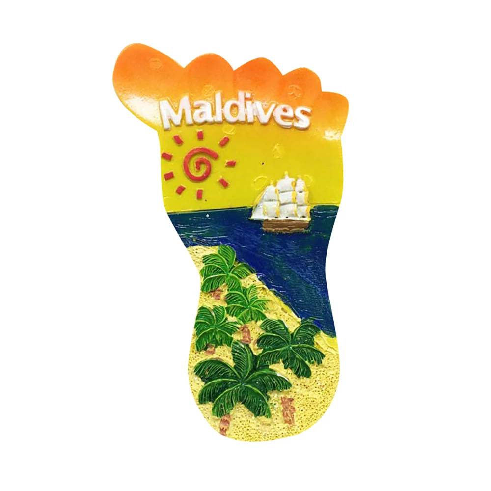 Lychee Life Maldives магнит на холодильник в форме ноги морской пейзаж магнит на холодильник дорожный сувенир домашнее украшение
