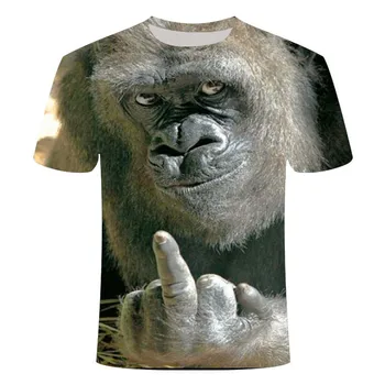 

Men Animal t shirt Orangutan/monkey 3D Print tshirt Men Funny tees tops Short Sleeve O-neck 3D Print Summer Clothes