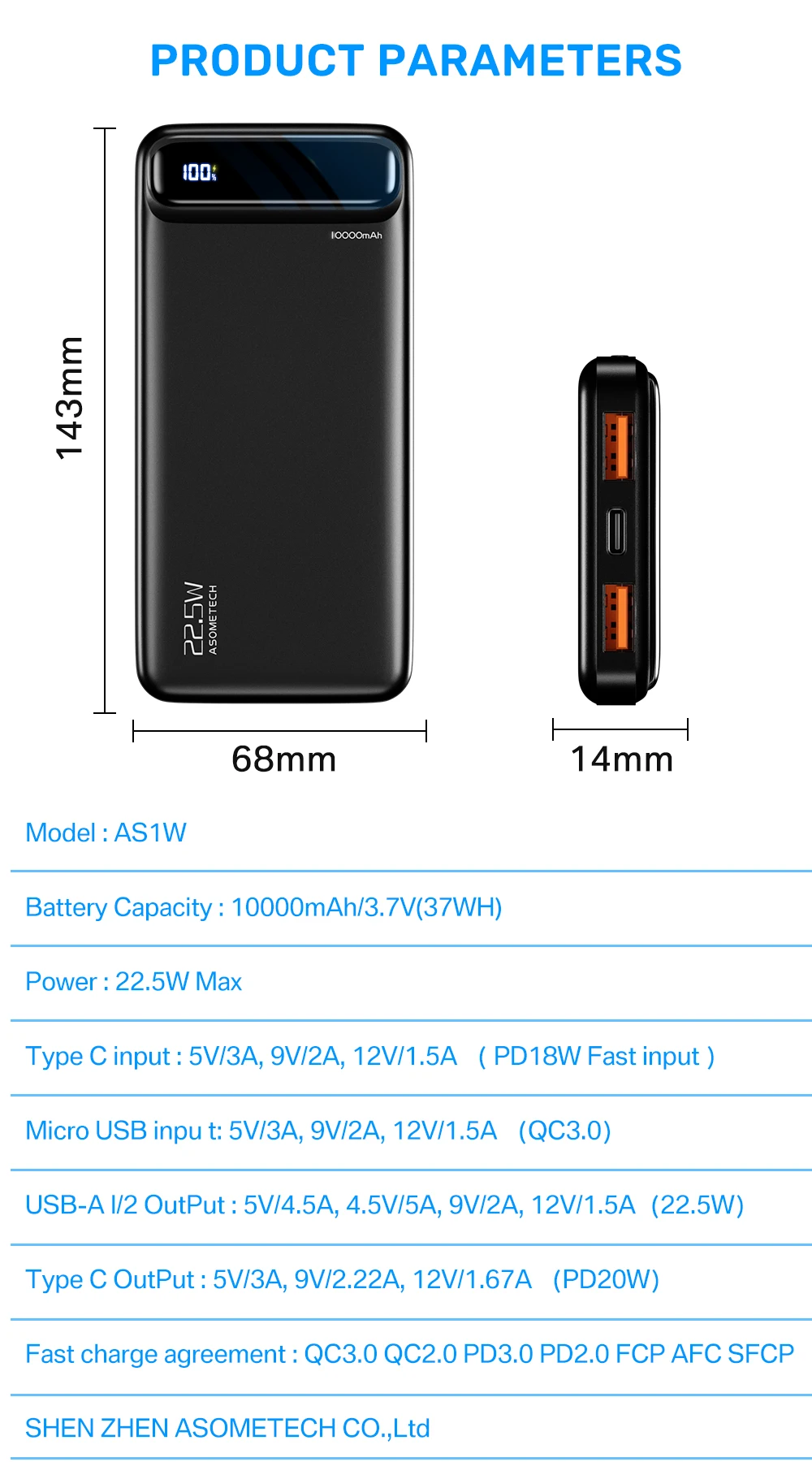 powerbanks Power Bank 20000mAh 22.5W SCP Portable Charger Powerbank 10000 mAh External Battery PD 20W Fast Charging For iPhone 13 Xiaomi mi type c power bank