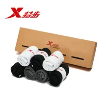 Xtep мужские носки средней длины 7 пар/партия новые удобные дышащие модные спортивные носки для занятий на открытом воздухе спортивный гоночный велосипедный носок 881339559058