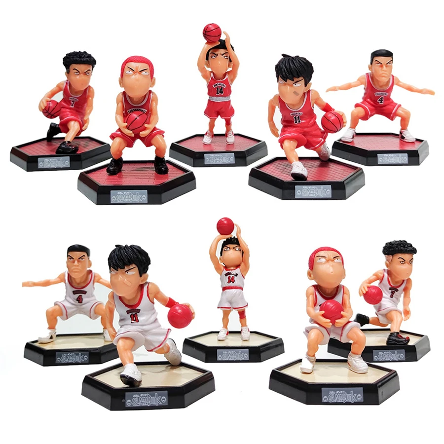 

5pcs/lot Slam Dunk Figure Anime Resin Action Figure Toys Action Figure Anime Figurine SHOHOKU Basketball Team Hanamichi Kaede