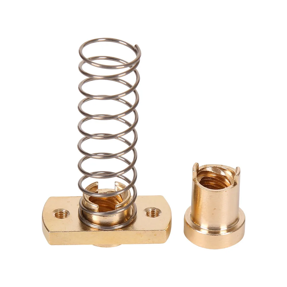 Z Axis T8 Anti Backlash Spring Loaded Nut Set 8mm Lead Screw Brass T8 For Creality CR10 Ender 3 3D Printer Upgrade Spare Part