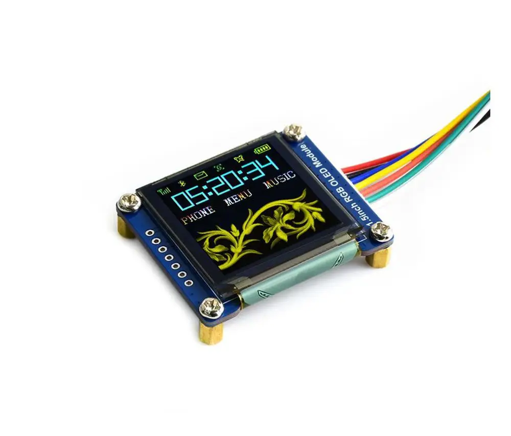 AiSpark 128x128, 1,5 дюймов дисплейный модуль OLED RGB Дисплей модуль, 16-разрядные высокого цвета, Дисплей Цвет: разноцветный "Красный-зелёный-желтый, 65 тыс. цветов