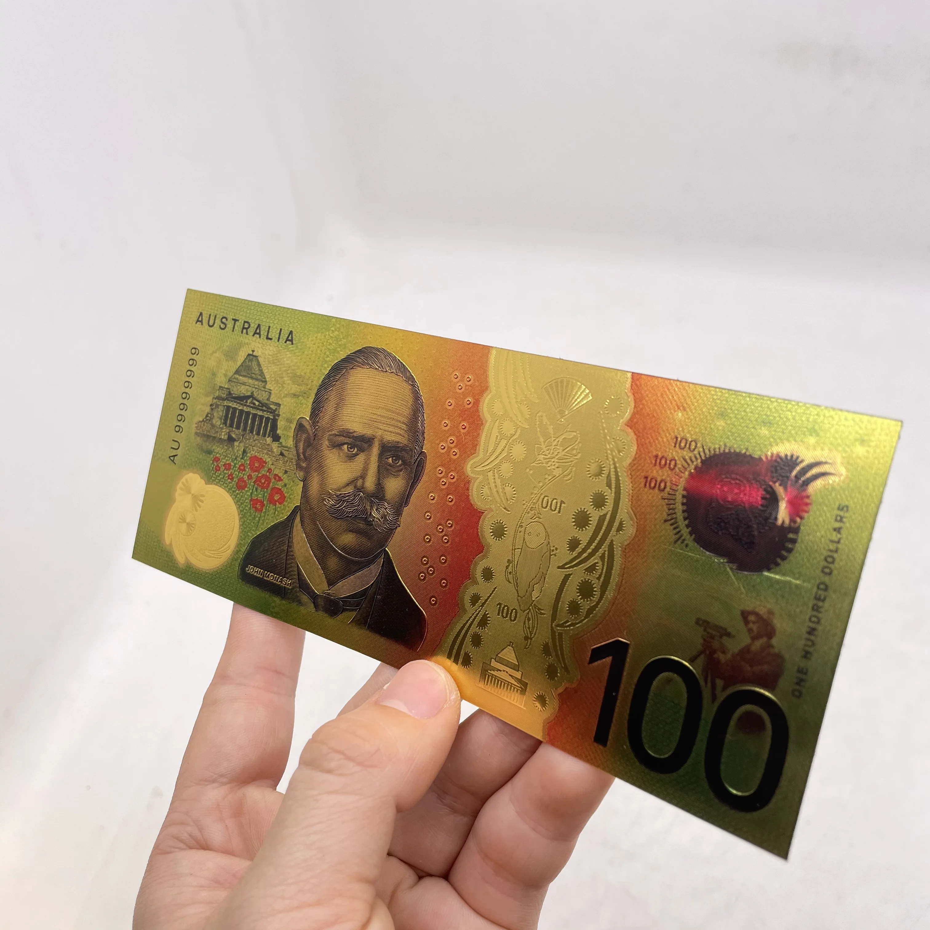 1 pc New Australia 100 Dollar Gold Banknote for Souvenir Home Decoration Drop Shipping