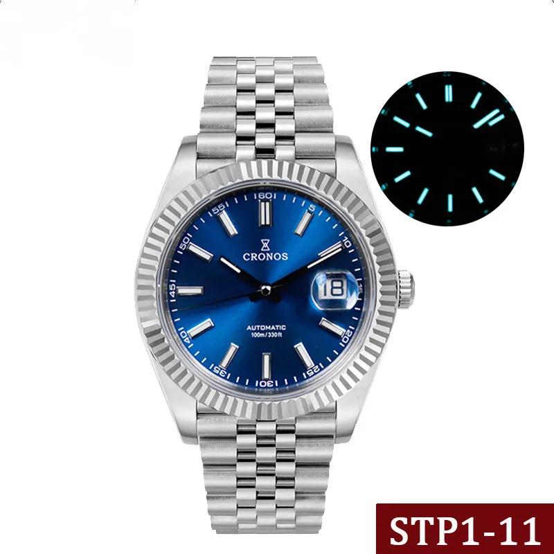 Мужские механические часы Cronos DATEJUST мужские STP Move t 5 звеньев браслет с
