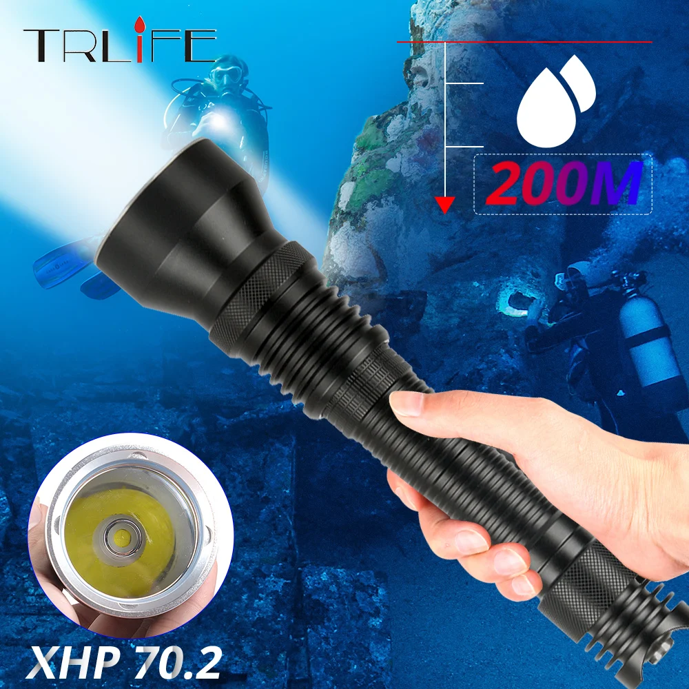 XHP70.2 профессиональный Ультра мощный фонарь для дайвинга L2 IP8 подводный 200 м