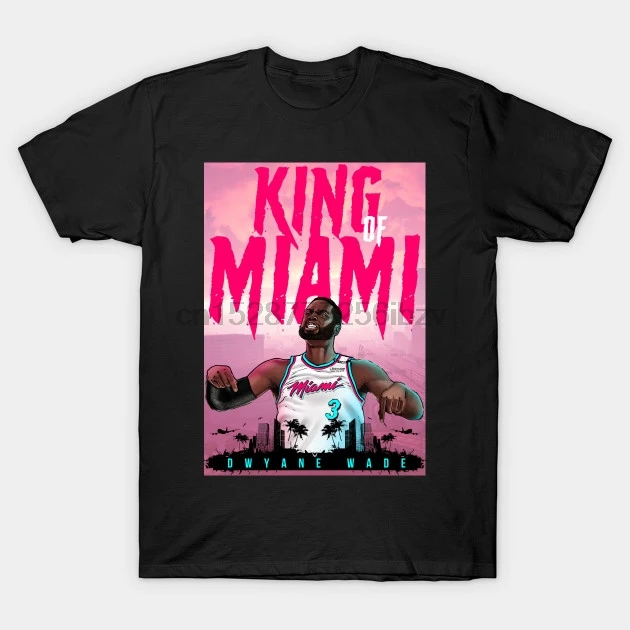 Мужская футболка King of Miami Dwyane Wade с принтом футболки топы | одежда