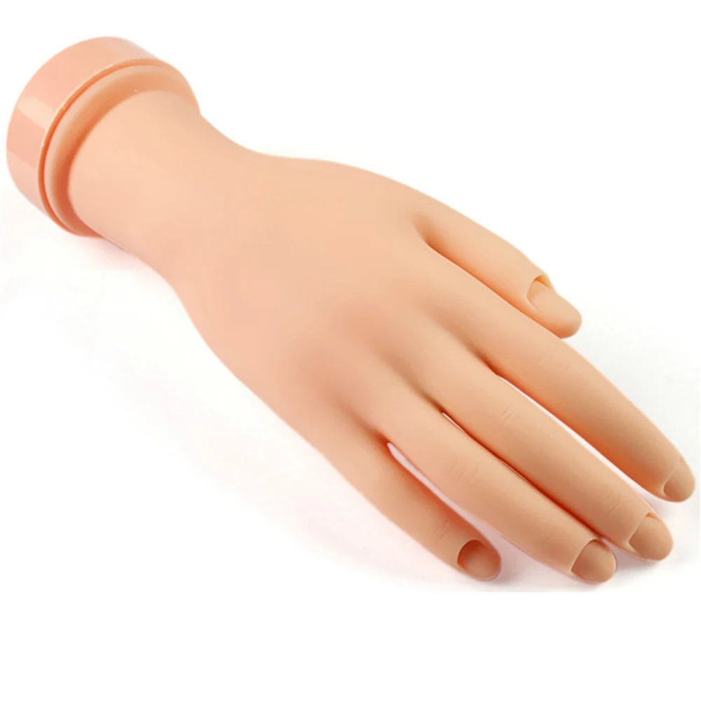 1 шт. практика ногтевого искусства рука Гибкая силиконовая левая рука мягкий тренировочный дисплей Модель Руки DIY маникюр инструмент для обучения