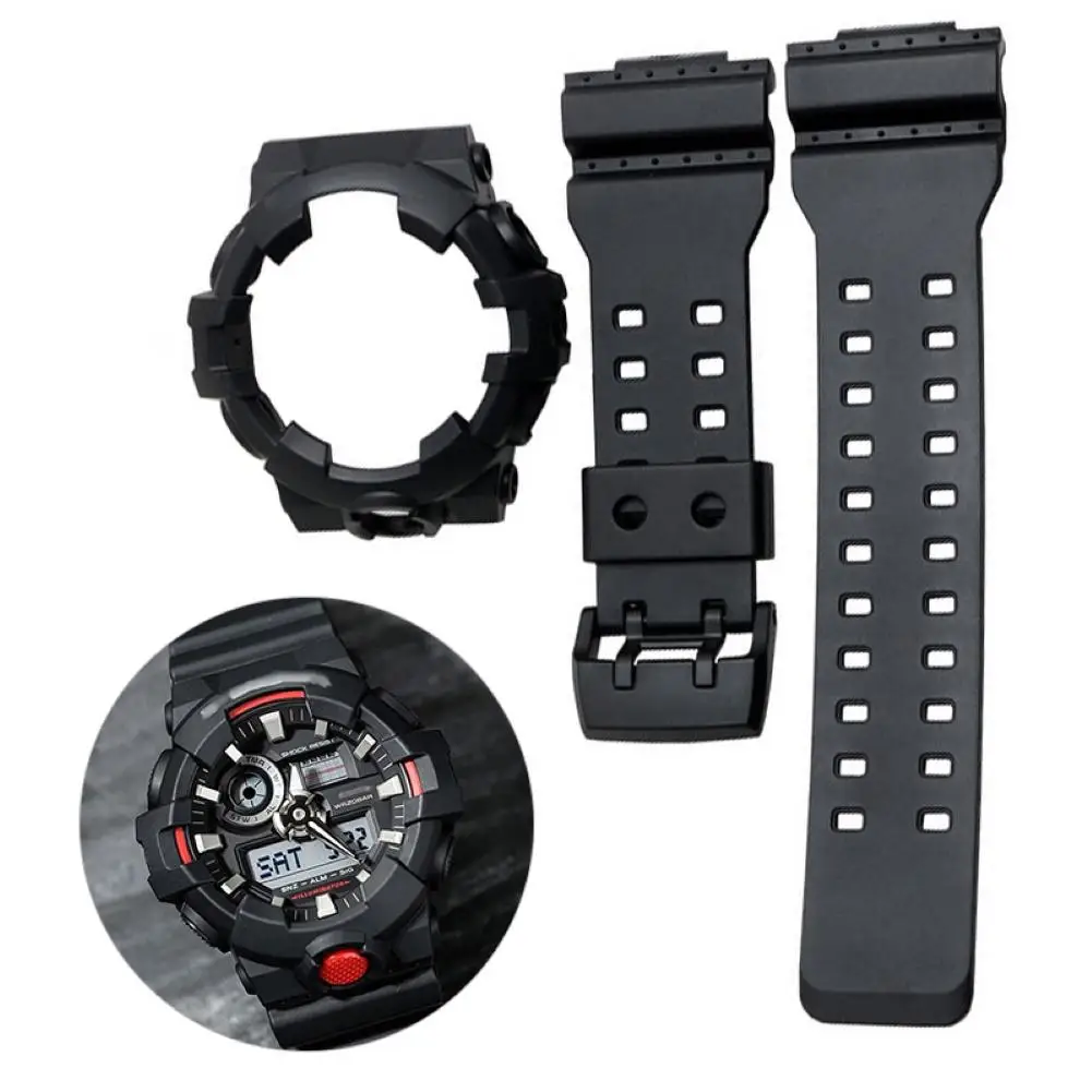 

Silicone Adjustable Strap Protective Case Eco-friendly Material Applicable for Casio GA-700 G-SHOCK Sports Watch  