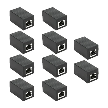 

10PCS RJ45 Coupler Female to Female Ethernet Network Surge Protector Outdoor Arrester Device Extension Cable Adapter