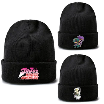 

Anime JoJo's Bizarre Adventure Cosplay Cap Jotaro Kujo Joseph Hat Army Military JOJO Caps Knitting Hats