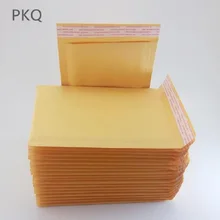 

100PCS Yellow Thickened Kraft Paper Bubble Envelope Bags Mailers Padded Shipping Envelope With Bubble Mailing Bag