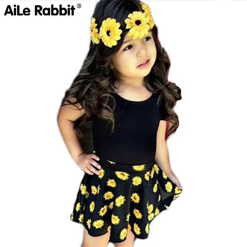 AiLe Rabbit/летний комплект из 2 предметов для девочек Большая распродажа футболка с