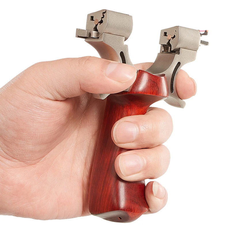 TopArchery дешевая цена мощный китайский Рогатка из нержавеющей стали+ красный сандаловое дерево охотничий Рогатка лук для стрельбы на открытом воздухе